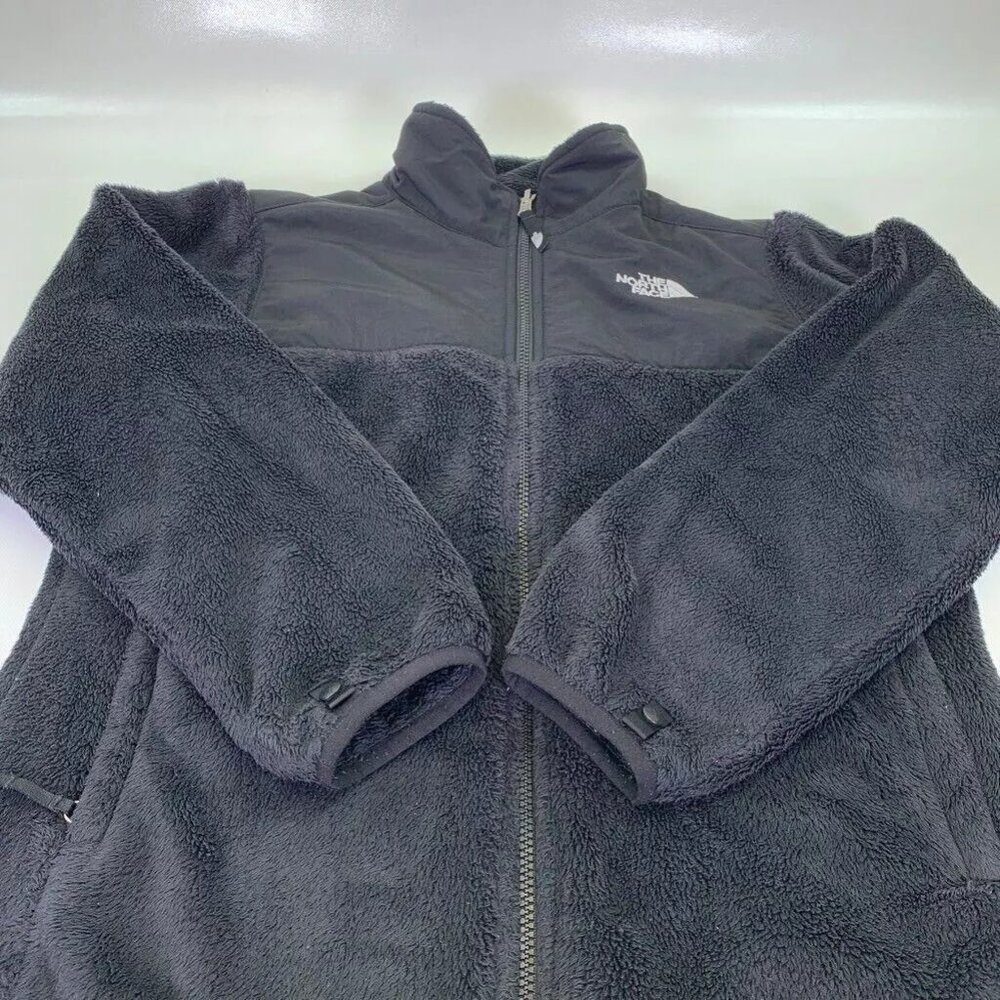 The North Face Girls Fleece Jacket Black Full Zipper Pockets Mock Neck XL 18 - Picture 4 of 12
